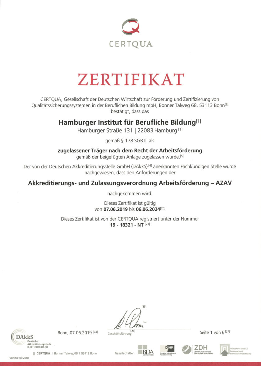 Certqua Zertifikat